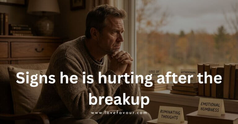 Signs he is hurting emotionally after a breakup